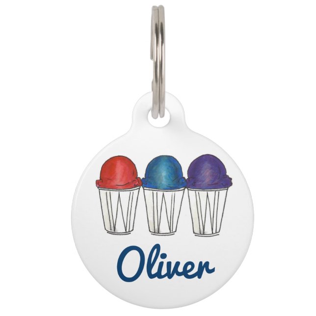 Italienisch Shaved Ice Sno Cone Feinschmecker Haus Tiermarke (Vorderseite)