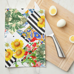 Italienisch,sizilianische Kunst,Flickwerk,Sommerli Geschirrtuch