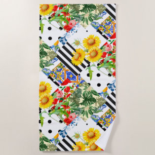 Italienisch,sizilianische Kunst,Flickwerk,Sommerli Strandtuch