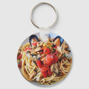 Italienisch Spaghetti mit Mussels Schlüsselanhänge Schlüsselanhänger