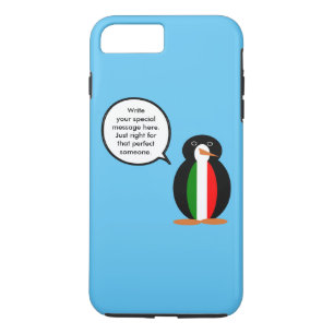 Italienisch sprechende Ms Penguin Personalisiert iPhone 8 Plus/7 Plus Hülle
