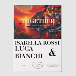 Italienisch Sunset Coastal Bold Wasserfarbe Landsc