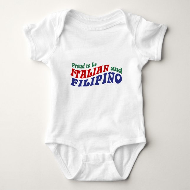Italienisch und Philippino Baby Strampler (Vorderseite)