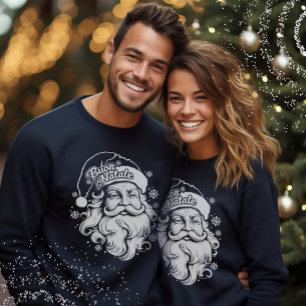 Italienisch Vintag Santa Buon Natale Weihnachtsges Sweatshirt