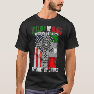 Italienisch von Blood American von Birth Patriot v T-Shirt
