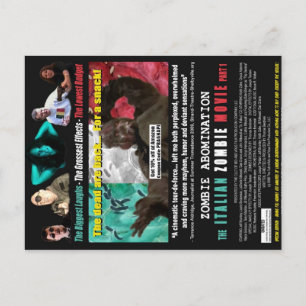 Italienisch Zombie Movie - Poster Postcard Postkarte