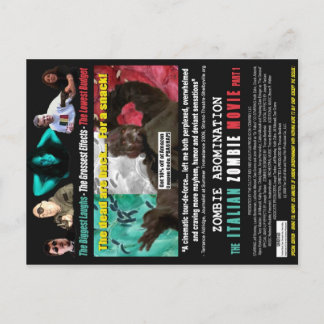 Italienisch Zombie Movie - Poster Postcard Postkarte