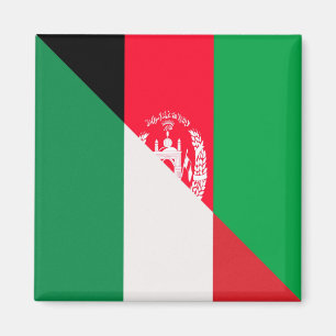 Italienische Afghanistan-Flagge halbe Flagge Afg Magnet