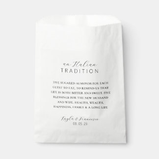 Italienische Almond Wedding Tradition Gefallen Tag Geschenktütchen