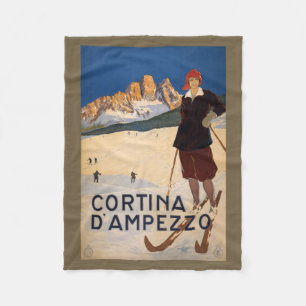 Italienische Alpen Vintage Reise Vlies Decke