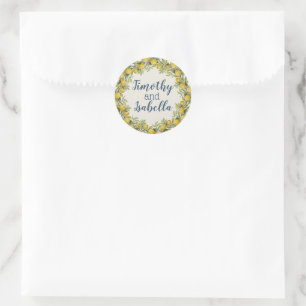Italienische Amalfi-Hochzeit Runder Aufkleber
