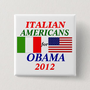 Italienische Amerikaner für Obama Button