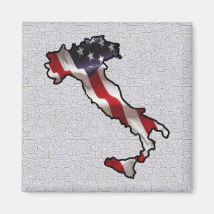 Italienische amerikanische Flagge Magnet