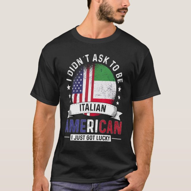 Italienische Amerikanische Länder Flaggen Land Ita T-Shirt (Vorderseite)