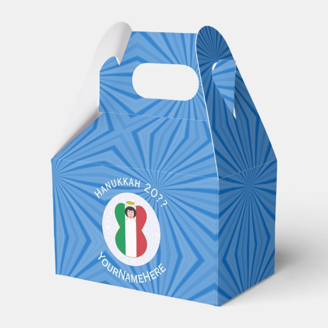 Italienische Angelflagge für Hanukkah Geschenkschachtel (Vorderseite)