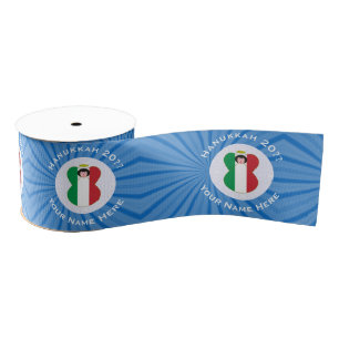 Italienische Angelflagge für Hanukkah Ripsband