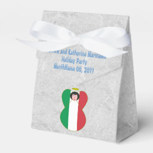 Italienische Angelflagge Schwarzes Haar Geschenkschachtel