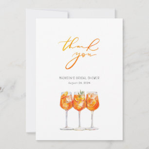 Italienische Aperol Spritz-Brautabschieds-Dankeskk Dankeskarte