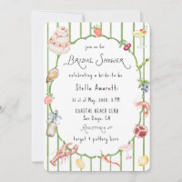 Italienische Aquarell-Rustikale Hochzeitseinladung
