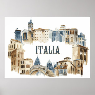 Italienische Architektur Poster