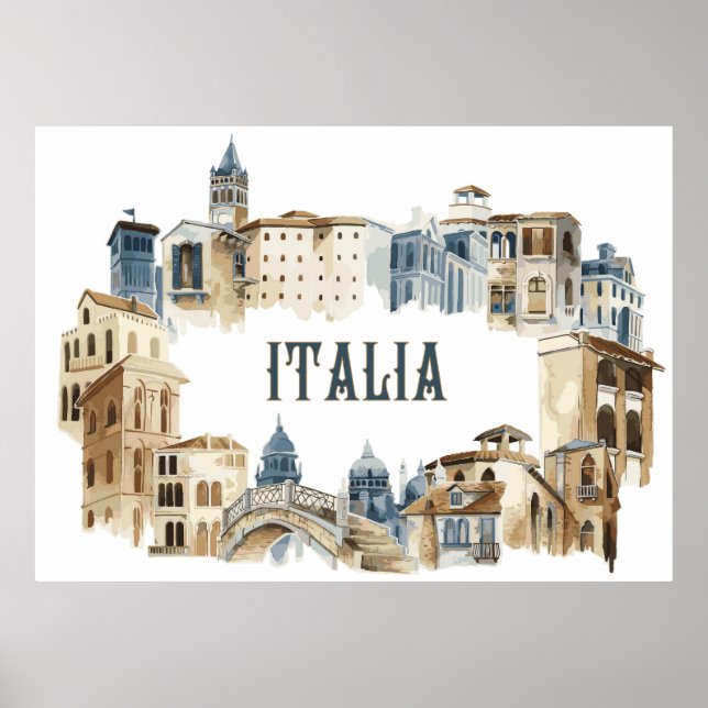 Italienische Architektur Poster (Vorne)