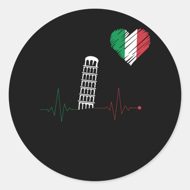 italienische Architektur Runder Aufkleber (Vorderseite)