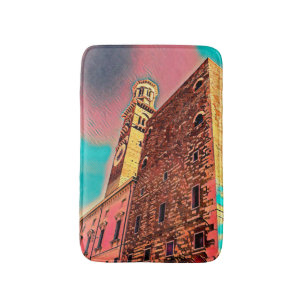 Italienische Architekturmalerei Badematte