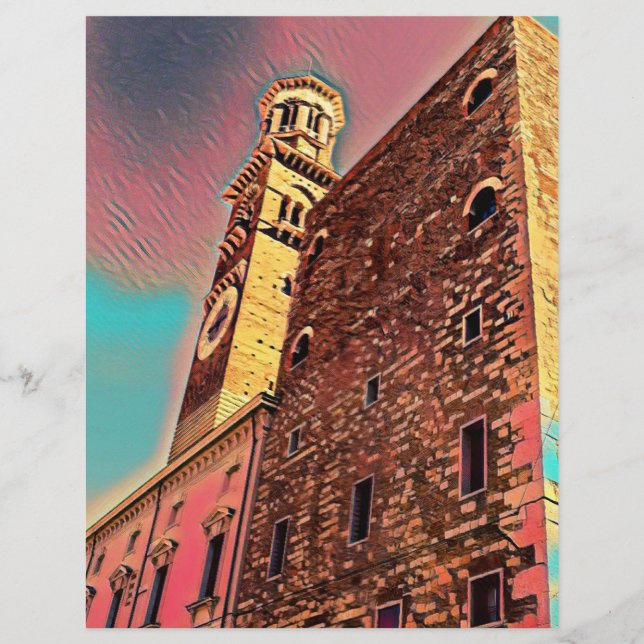 Italienische Architekturmalerei Flyer (Vorne)