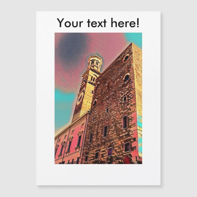 Italienische Architekturmalerei Magnetkarte (Vorderseite)