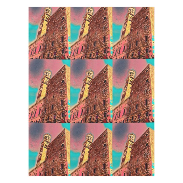 Italienische Architekturmalerei Tischdecke (Vorderseite)