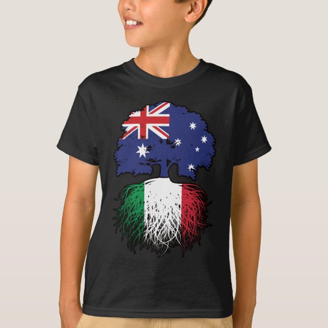 Italienische australische Treueflagge T-Shirt (Vorderseite)