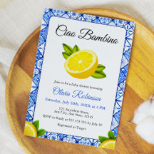 Italienische Baby-Party 'Ciao Bambino' mit blauen