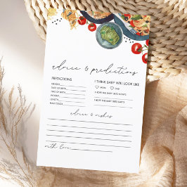 Italienische Babyberatungskarte Wasserfarbe