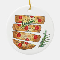 Italienische Bäckerei Focaccia Olivenöl Brot Tomat