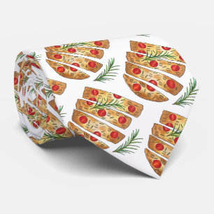Italienische Bäckerei Focaccia Olivenöl Brot Tomat Krawatte