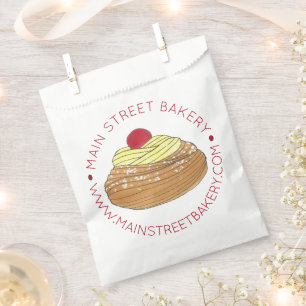 Italienische Bäckerei Zeppole Gebäck gebacken von Geschenktütchen