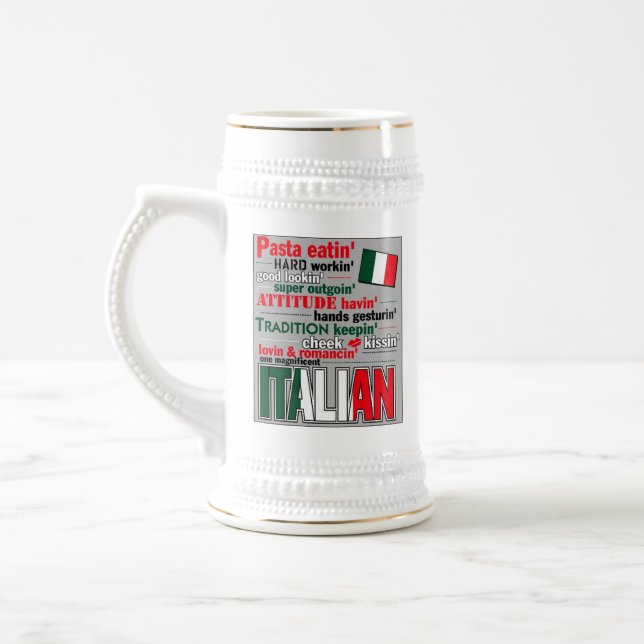 Italienische Bier-Tasse Bierglas (Links)