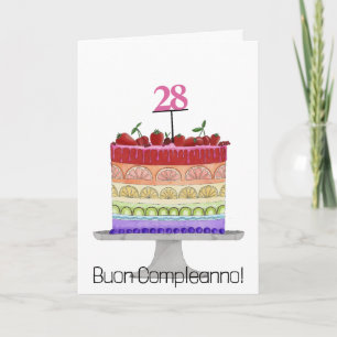 Italienische Birthday Rainbow Color Cupcake Card Karte