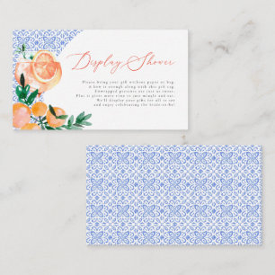 Italienische Blauer Tile Positano Orange Display D Begleitkarte