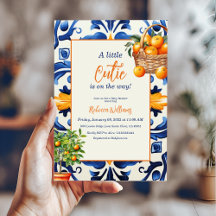 Italienische Blauer Tile Süsse Orange Citrus Baby 