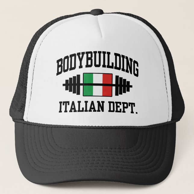 Italienische Bodybuilding Truckerkappe (Vorderseite)