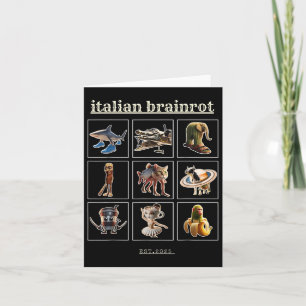 Italienische Brainrot-Charaktere Meme Gen Z Funny  Karte
