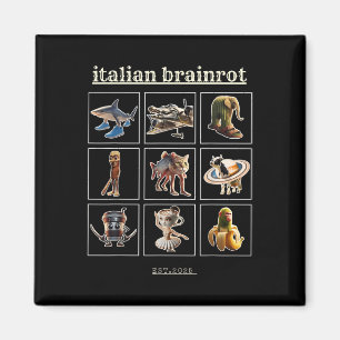 Italienische Brainrot-Charaktere Meme Gen Z Funny Magnet