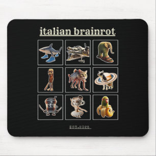 Italienische Brainrot-Charaktere Meme Gen Z Funny  Mousepad