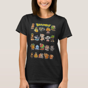 Italienische Brainrot Meme Charaktere über absurde T-Shirt