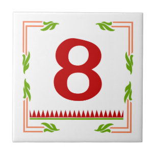 Italienische Buchstaben und Zahlen Fliese