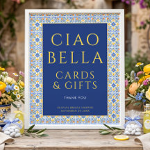 Italienische Ciao Bella Karten Geschenke Zeichen B