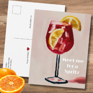 Italienische Cocktail Happy Hour Vintage Retro Far Postkarte
