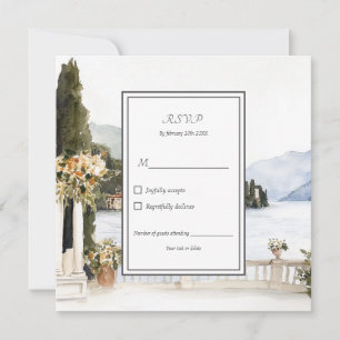 Italienische Comer See - Italienische Hochzeitkart