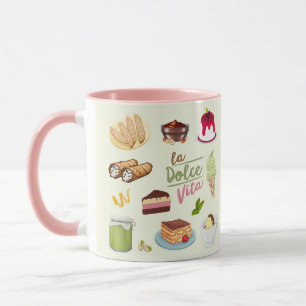 Italienische Desserts Süßigkeiten Tasse